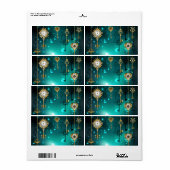 Antike Skeletttasten auf grünem Hintergrund (Vorne)