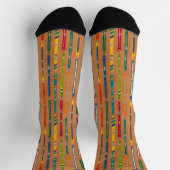 Antike Skier Leicht Braun Gemustert Socken (Oben)