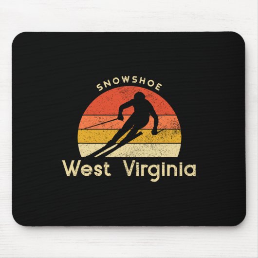 Antike Skischuhe West Virginia Berg Mousepad (Vorne)