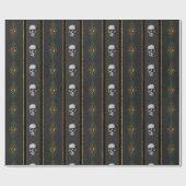 Antike Skulls Schmuckstücke Gotische Weihnachtszei Geschenkpapier (Flach)