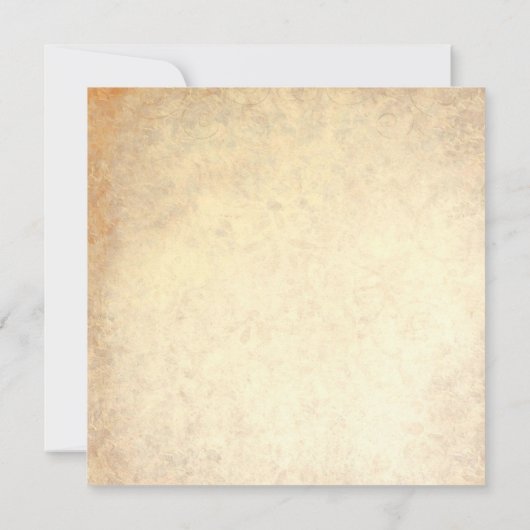 Antike Sonnenblume-Wiedergabe-Hochzeits-Einladung Einladung (Rückseite)