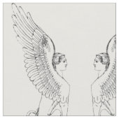 Antike Sphinx-Illustration Stoff (Nahaufnahme)