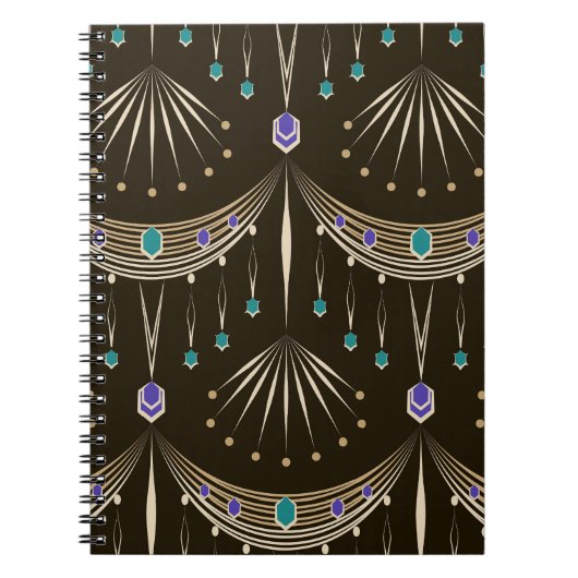 Antike Spitze, geometrisches nahtloses Muster. Notizblock (Vorderseite)