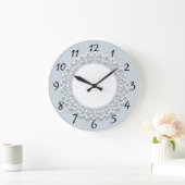 Antike Spitze Große Hellblau-Graue Uhr (Zuhause)