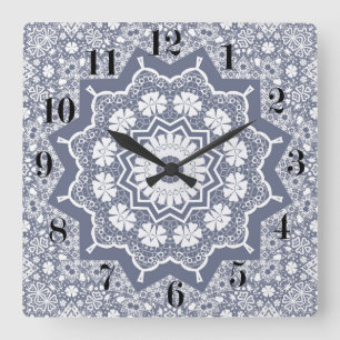 Antike Spitze Quadratische Wanduhr
