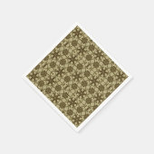 Antike Spitze - Schokolade und Beige Serviette (Ecke)