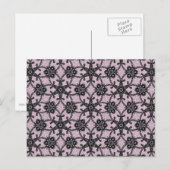 Antike Spitze - schwarz und eisrosa Postkarte (Vorne/Hinten)