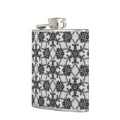 Antike Spitze - schwarz und weiß Flachmann (Links)