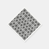 Antike Spitze - schwarz und weiß Serviette (Ecke)