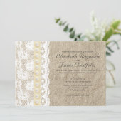 Antike Spitze und Perlen, die Einladungen Wedding (Stehend Vorderseite)