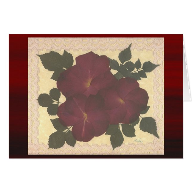 Antike Spitze und Rosen (Vorderseite (Horizontal))