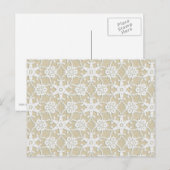 Antike Spitze - weiß und beige Postkarte (Vorne/Hinten)