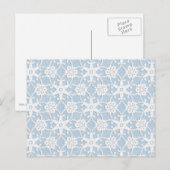 Antike Spitze - weiß und blau Postkarte (Vorne/Hinten)