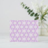 Antike Spitze - weiß und Lavendel Postkarte (Stehend Vorderseite)
