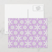 Antike Spitze - weiß und Lavendel Postkarte (Vorne/Hinten)
