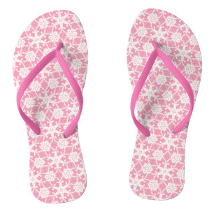 Antike Spitze - weiß und Rose pink Badesandalen