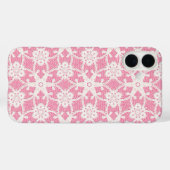 Antike Spitze - weiß und Rose pink Case-Mate iPhone Hülle (Rückseite (Horizontal))