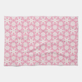 Antike Spitze - weiß und Rose pink Geschirrtuch (Horizontal)