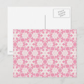 Antike Spitze - weiß und Rose pink Postkarte (Vorne/Hinten)