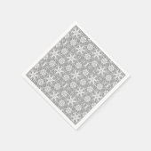 Antike Spitze - weiß und silbergrau Serviette (Ecke)