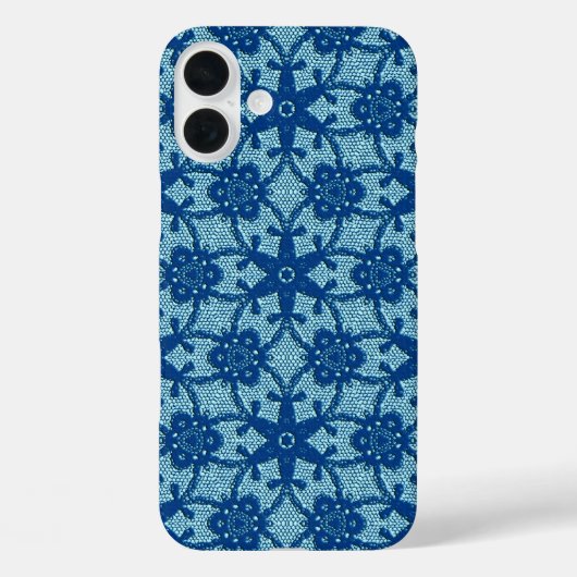 Antike Spitzen - Saphir und blass blau Case-Mate iPhone Hülle (Rückseite)