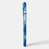 Antike Spitzen - Saphir und blass blau Case-Mate iPhone Hülle (Rückseite / Links)