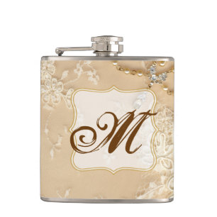 Antike Spitzen-Schmuck Victor Monogramm Whiskyflas Flachmann