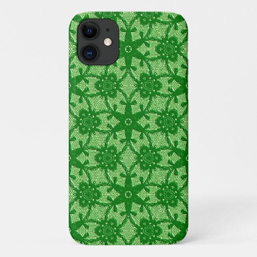 Antike Spitzen - smaragdgrün und lilgrün Case-Mate iPhone Hülle (Rückseite)