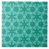 Antike Spitzen - Türkis und Aqua Fliese (Vorderseite)