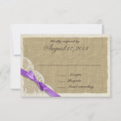 Antike Spitzen- und Lavendellandkarte RSVP Karte (Vorderseite)