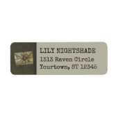 Antike Spooky Letter Autumn Rücksendeadresse Label (Vorne)