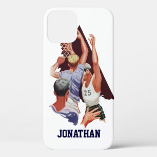 Antike Sportart, Basketballspieler in einem Spiel iPhone 12 Hülle