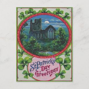 Antike St. Patrick's Day Karte Blarney Castle