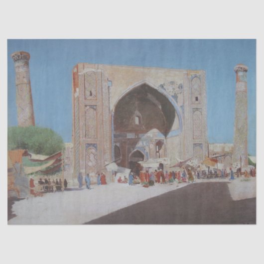 Antike Stadt Samarkand (von Vasily Vereshchagin) Seidenpapier (Vorderseite)