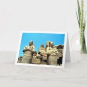 Antike Statuen in Luxor, Ägypten, Karte (Vorderseite)
