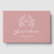 Antike Staubrosa Blumenwappen Monogramm Hochzeit 2