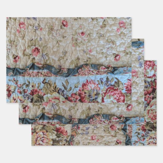 Antike Steppdecke Geschenkpapier Set (Set)