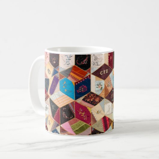 Antike Steppdecken-Muster-Tasse Kaffeetasse (Vorderseite Links)