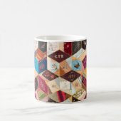 Antike Steppdecken-Muster-Tasse Kaffeetasse (Mittel)