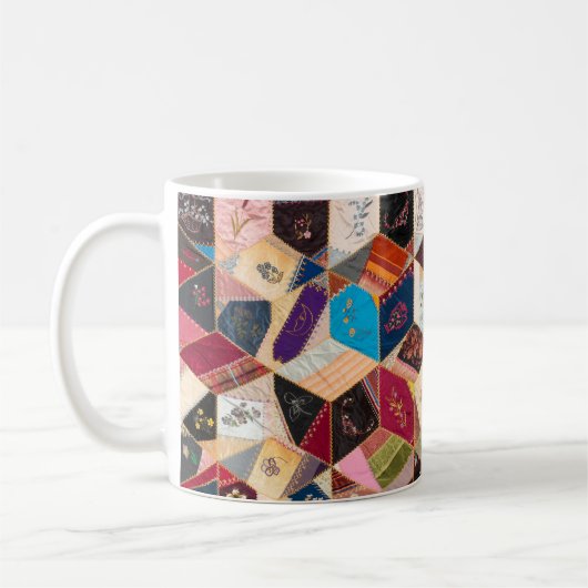 Antike Steppdecken-Muster-Tasse Kaffeetasse (Links)