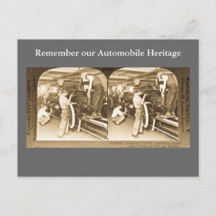 Antike Stereosicht - Unser Automobil-Erbe Postkarte