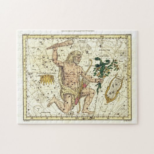Antike Sternkarte Sternbild Herkules Puzzle (Horizontal)