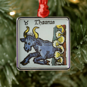 Antike Sternzeichen, antikes Stier-Tierkreiszeiche Ornament Aus Metall