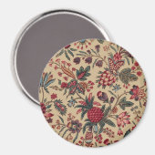 Antike Stickerei Blumenmuster Möbelstoff Magnet (Vorderseite/Rückseite)