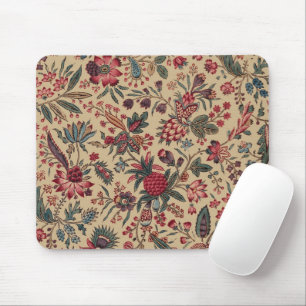 Antike Stickerei Florale Möbelstoff-Optik Mousepad