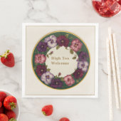 Antike Stiefmütterchen-Hochzeit-Napkins | Elfenbei Serviette (Beispiel)
