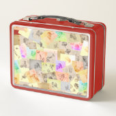 Antike Stilstudien farbenfroh Metall Brotdose (Rückseite)