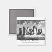 Antike Stonehenge Holzschnitt Stone Circle Gravur Magnet (Vorderseite/Rückseite)
