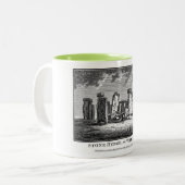 Antike Stonehenge Holzschnitt Stone Circle Gravur Zweifarbige Tasse (Vorderseite Links)