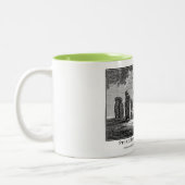 Antike Stonehenge Holzschnitt Stone Circle Gravur Zweifarbige Tasse (Links)